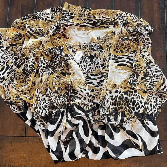 India Rose Wilde Belted Cardigan Kaftan Coverup Kimono Duster - Picture 8 of 11